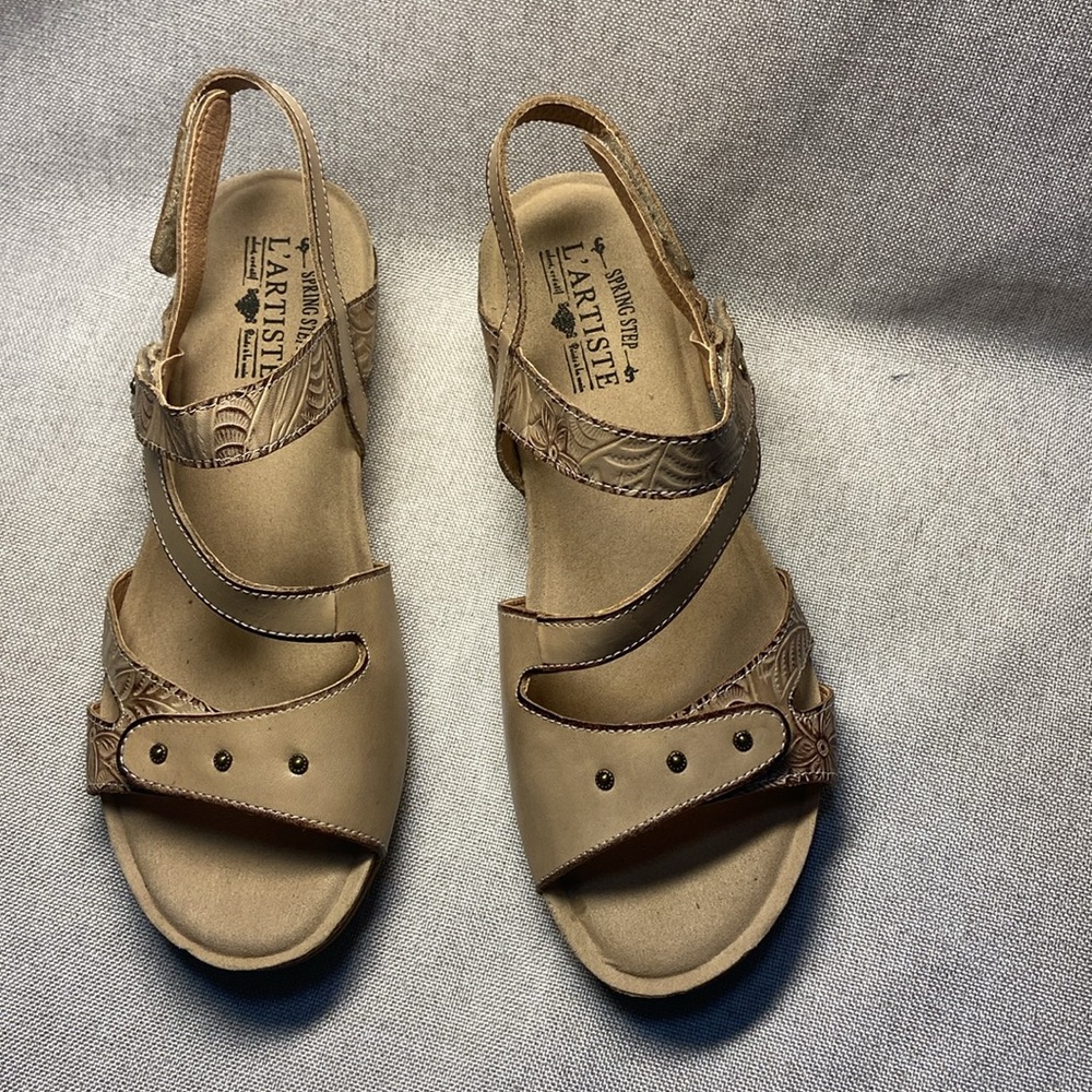 L'Artiste by Spring Step Leather Sandals -Quilana Size 9-9,5